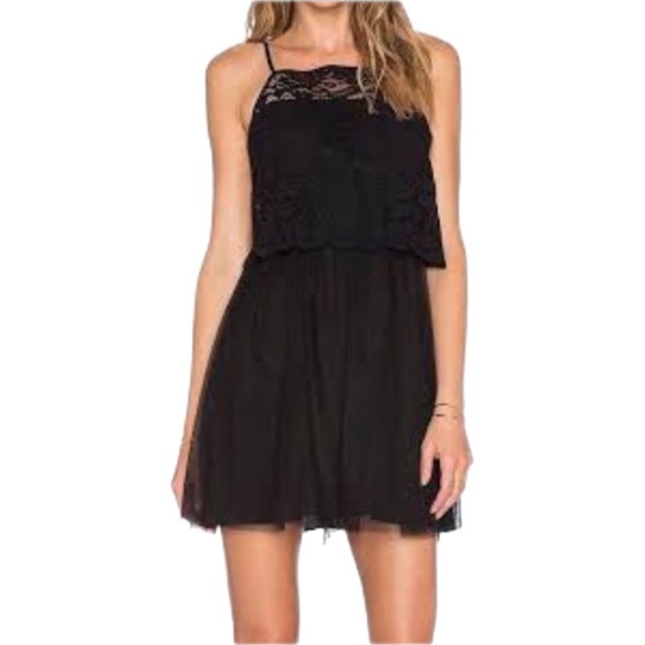 NWT BCBGGeneration Lace tulle black Dress Evening Party Wedding - Picture 1 of 11